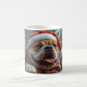 Bullmastiff Hund Rulltrappa Jul  Kaffemugg