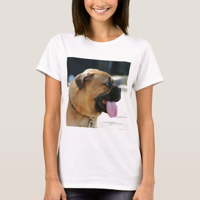 Bullmastiff hund tee shirt (Framsida)