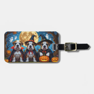 Bullmastiff Hundar Pumpa Halloween Rolig Bagagebricka