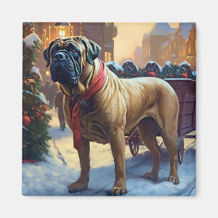 Bullmastiff jul - festsäsong magnet