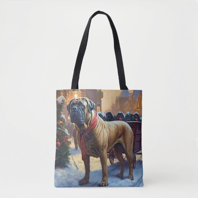 Bullmastiff jul - festsäsong tygkasse (Framsida)
