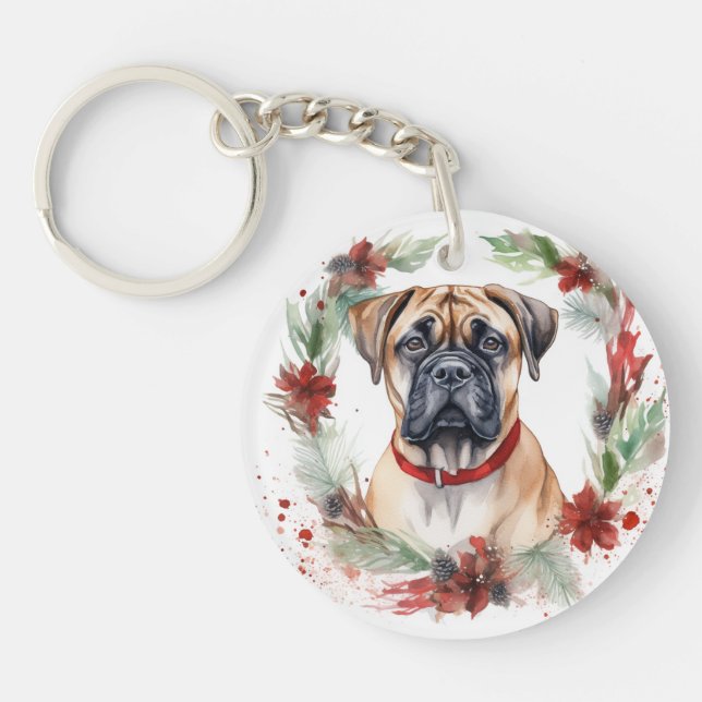 Bullmastiff jul Utandning Festive Valp (Framsidan)