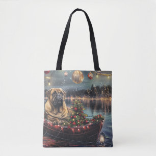 Bullmastiff Julfestlig resa Tygkasse