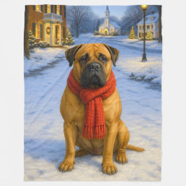 Bullmastiff Julkort Fleecefilt