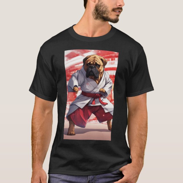 Bullmastiff Karate T Shirt (Framsida)