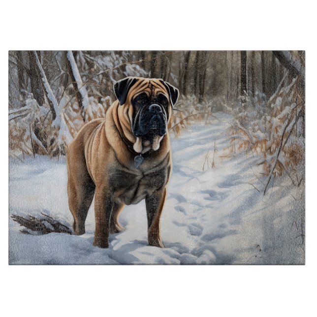 Bullmastiff Låt det snöa jul (Framsidan)