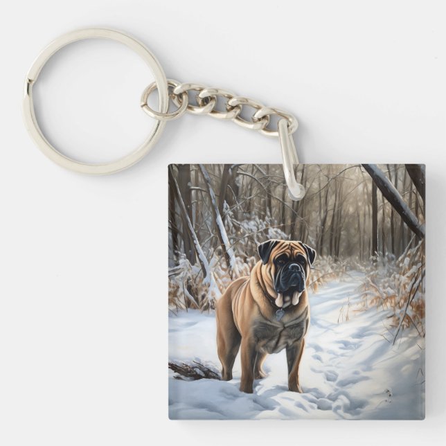 Bullmastiff Låt det snöa jul (Framsidan)