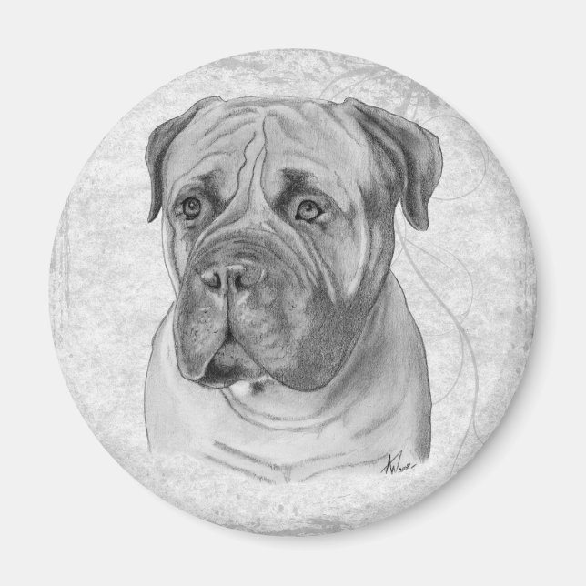 Bullmastiff Magnet (Framsidan)