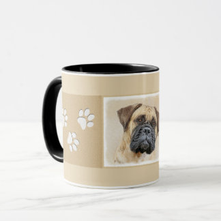Bullmastiff-målning - Cute Original Hund Art Mugg