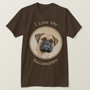 Bullmastiff-målning - Cute Original Hund Art T Shirt