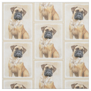 Bullmastiff-målning - Cute Original Hund Art Tyg