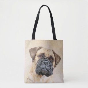 Bullmastiff-målning - Söt Original Hundkonst Tygkasse