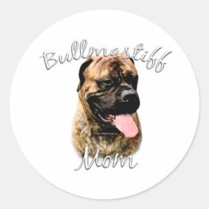 Bullmastiff Mamma 2 Runt Klistermärke