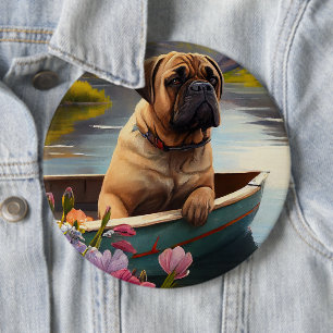 Bullmastiff på en Paddle: En scen Äventyr Knapp