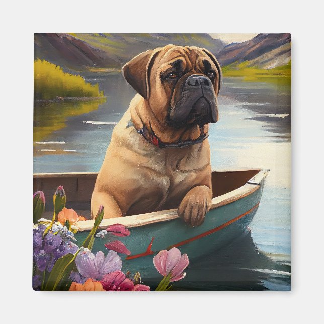 Bullmastiff på en Paddle: En scen Äventyr Magnet (Framsidan)