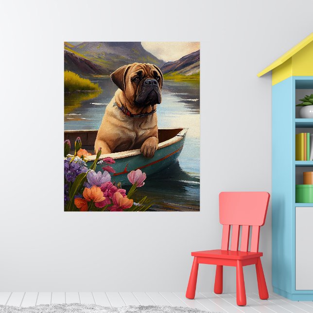 Bullmastiff på en Paddle: En scen Äventyr Poster (Barnkammare 1)