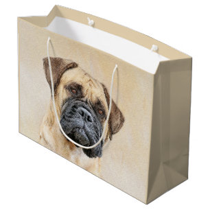 Bullmastiff Painting - Cute Original Hund Art