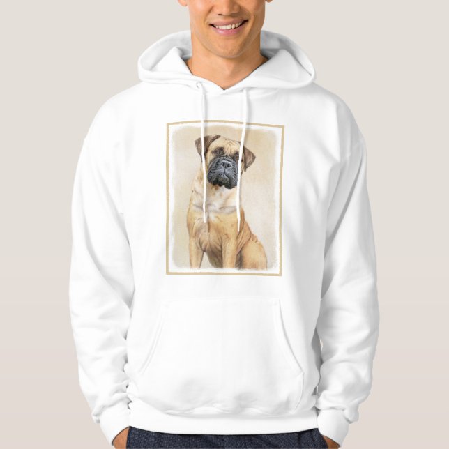 Bullmastiff Painting - Cute Original Hund Art Hoodie (Framsida)