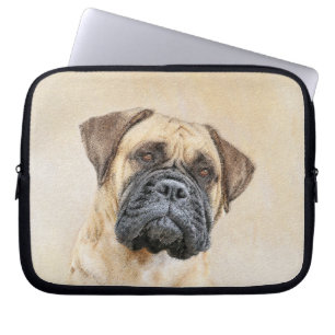Bullmastiff Painting - Cute Original Hund Art Laptop Fodral