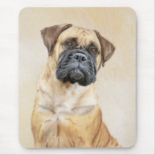 Bullmastiff Painting - Cute Original Hund Art Musmatta