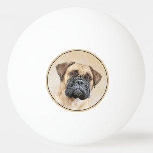 Bullmastiff Painting - Cute Original Hund Art Pingisboll
