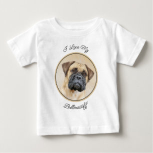 Bullmastiff Painting - Cute Original Hund Art T Shirt