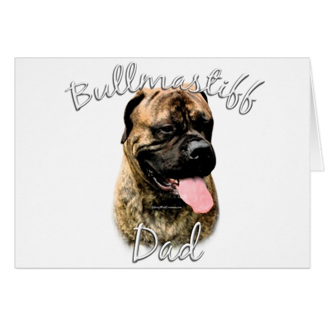 Bullmastiff Pappa 2 Hälsningskort (Framsidan Horizontal)
