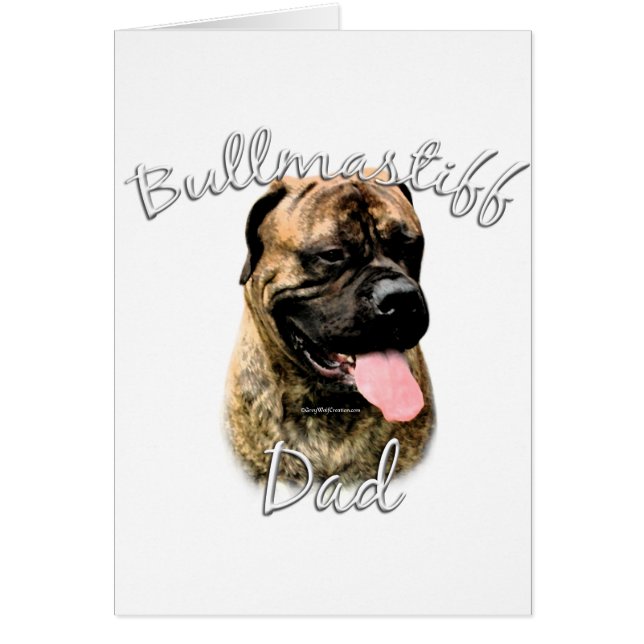 Bullmastiff Pappa 2 Hälsningskort (Framsidan)