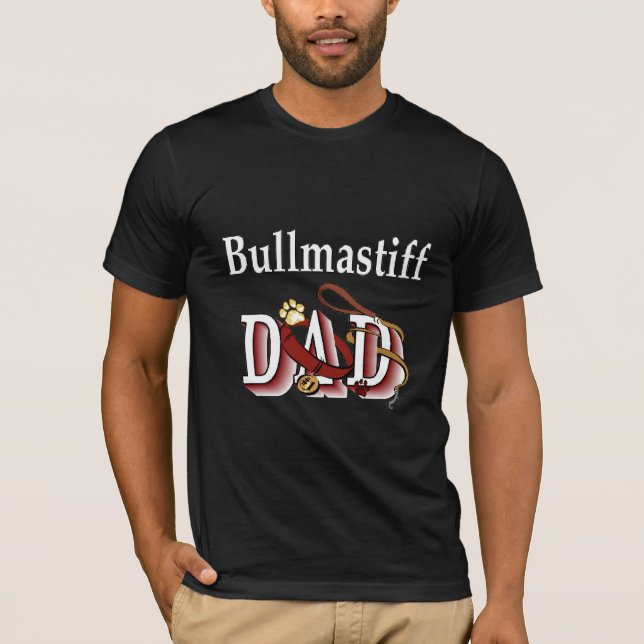 Bullmastiff Pappa Gifts Tee Shirt (Framsida)