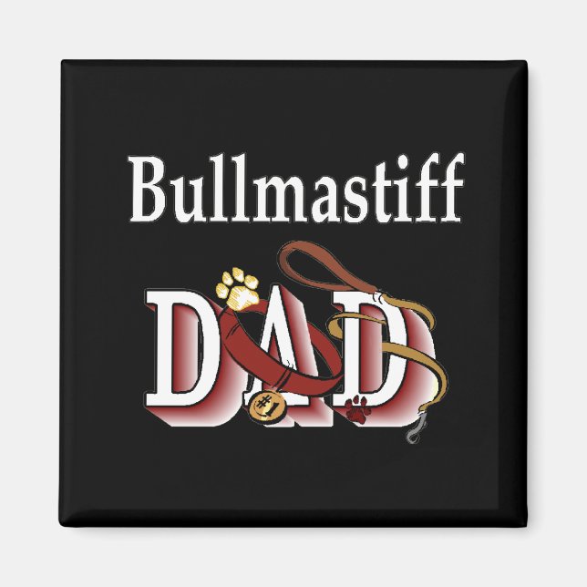 bullmastiff pappa Magnet (Framsidan)