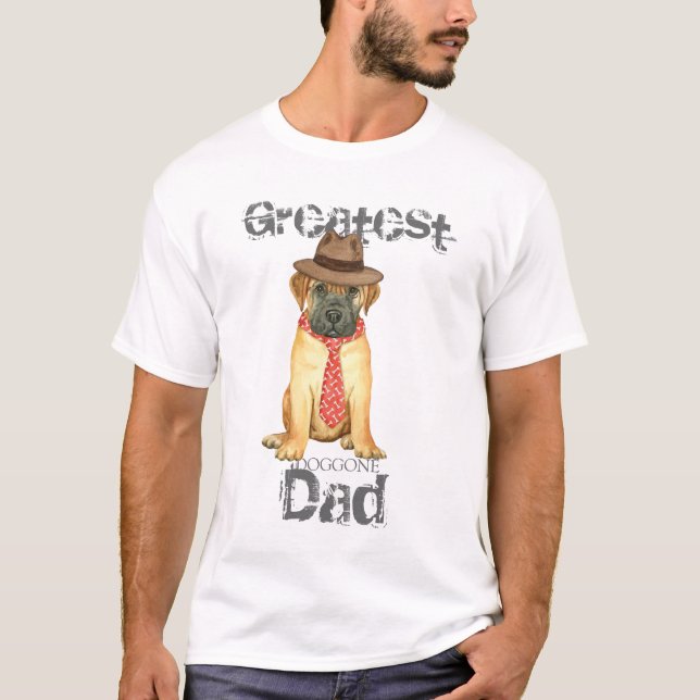 Bullmastiff Pappa T Shirt (Framsida)