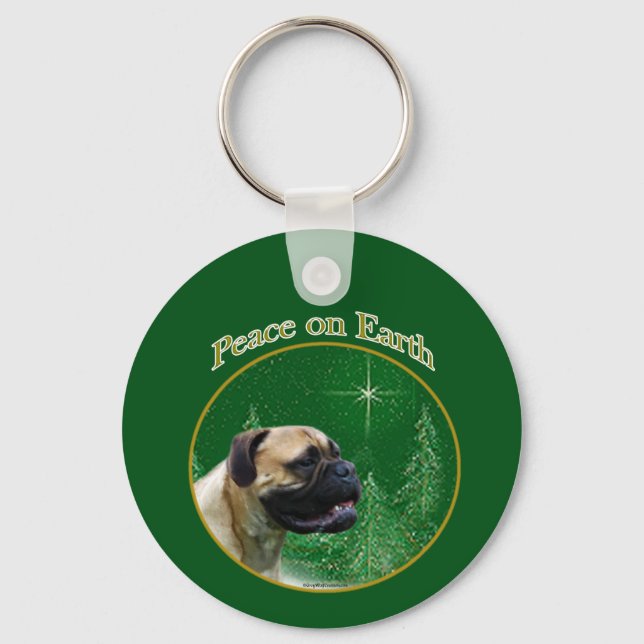 Bullmastiff Peace Nyckelring (Framsida)