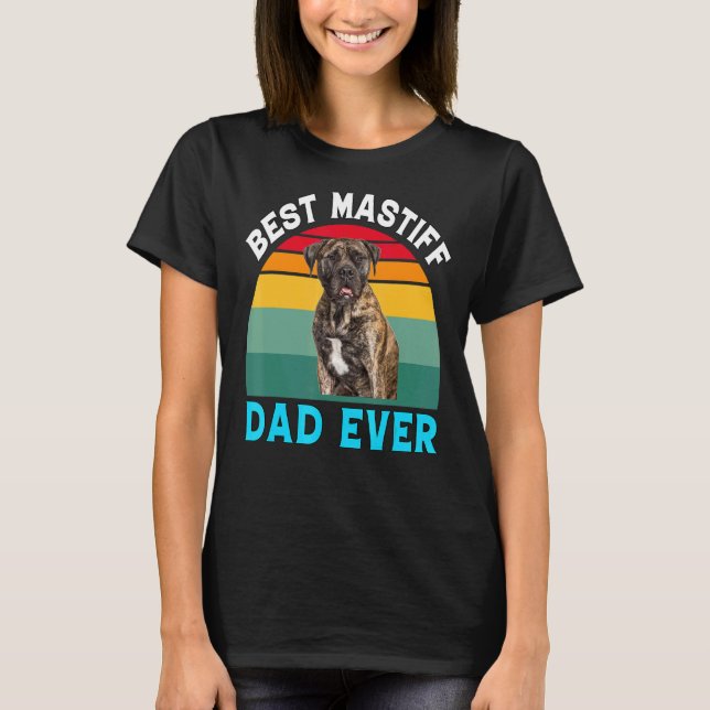 Bullmastiff Pet Owner Best Mastiff Pappa någonsin T Shirt (Framsida)