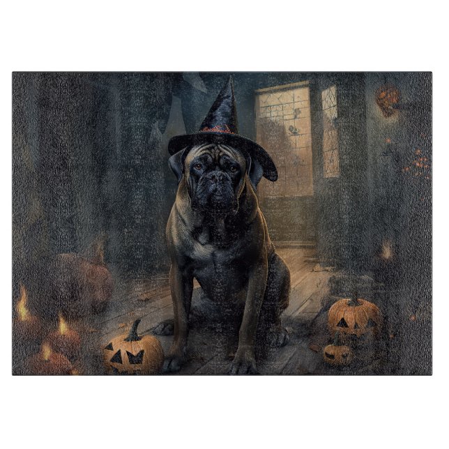 Bullmastiff Pumpa Halloween Skräckinjagande (Framsidan)