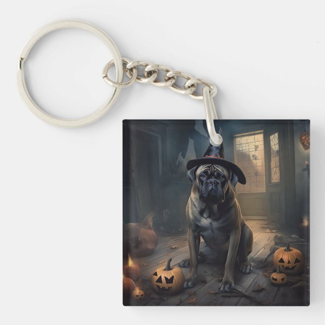 Bullmastiff Pumpa Halloween Skräckinjagande (Framsidan)