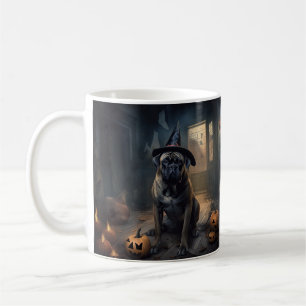 Bullmastiff Pumpa Halloween Skräckinjagande Kaffemugg