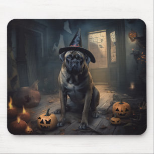 Bullmastiff Pumpa Halloween Skräckinjagande Musmatta