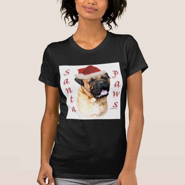 Bullmastiff Santa Tassar Tee Shirt (Framsida)