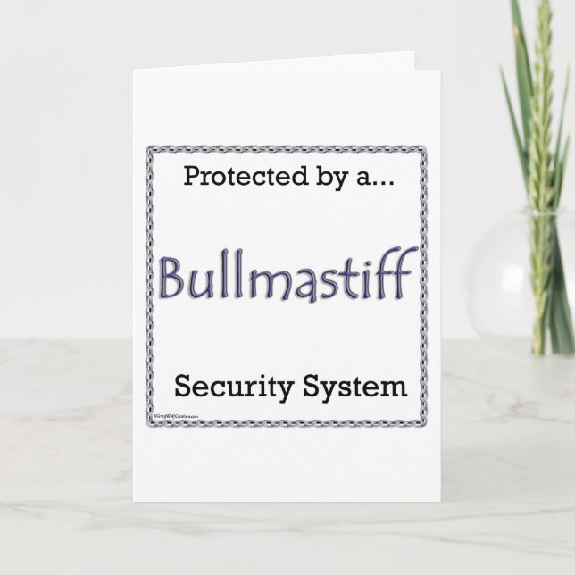 Bullmastiff Security System Helgkort (Framsida)