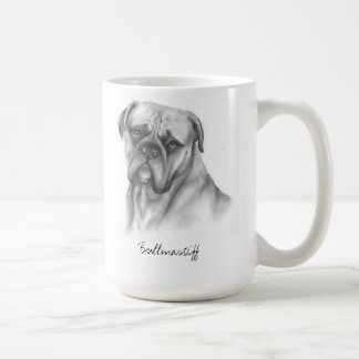 Bullmastiff skapade som en ritateckning kaffemugg