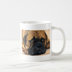 Bullmastiff som väntar - hund avelnkonst kaffemugg
