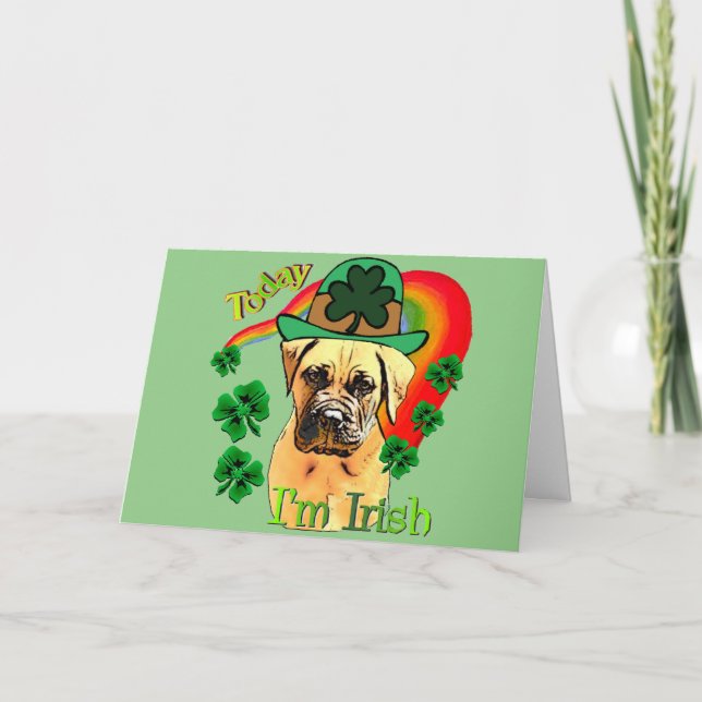 Bullmastiff St patricks day Kort (Framsida)