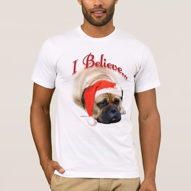 Bullmastiff tror jag t shirt (Framsida)
