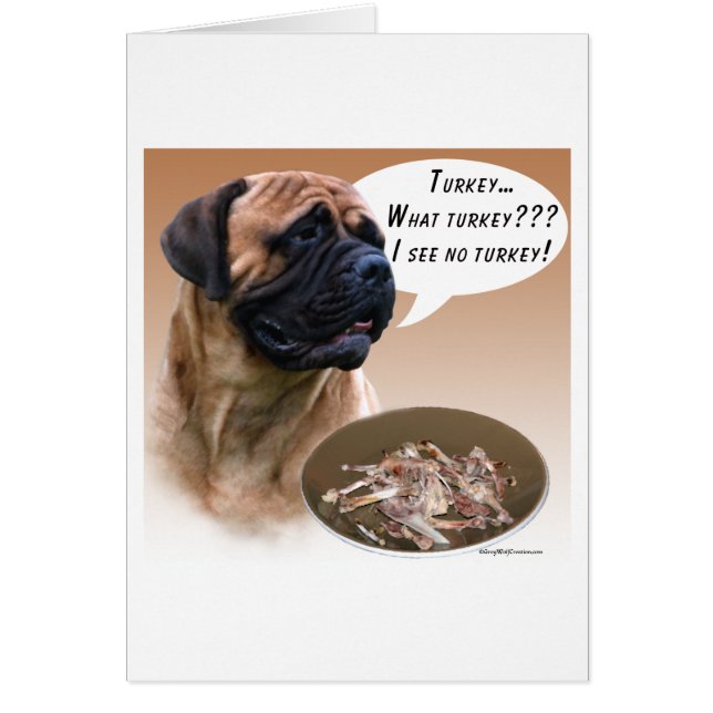 Bullmastiff Turkey Hälsningskort (Framsidan)