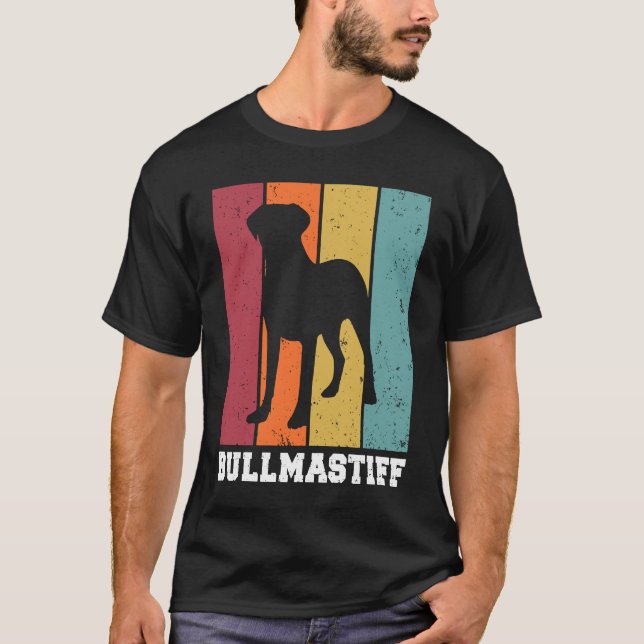 Bullmastiff Vintage  2 T Shirt (Framsida)
