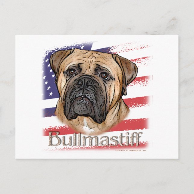Bullmastiff Vykort (Framsida)