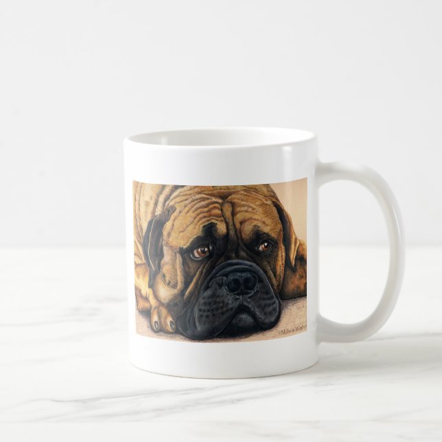 Bullmastiff Waiting - Hund aveln Art Kaffemugg (Höger)