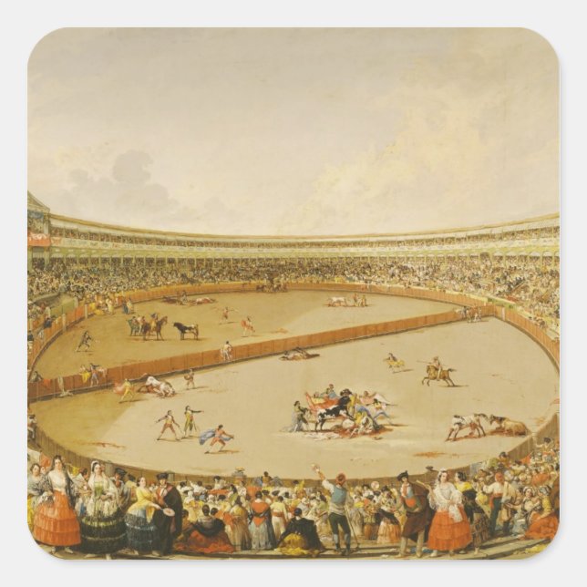 Bullmatch Fyrkantigt Klistermärke (Framsida)