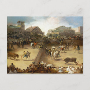 Bullmatch i en delad Ring Francisco José de Goya Vykort