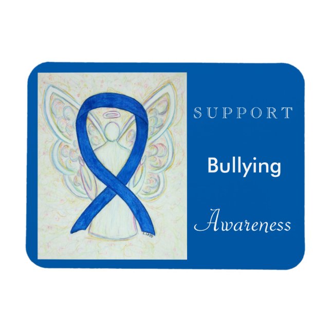 Bullning Awareness Ribbon Angel Magnet (Horisontell)